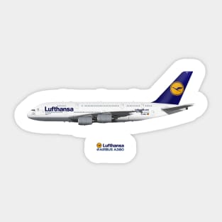 Illustration of Lufthansa Airbus A380 Sticker